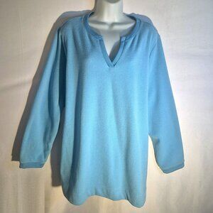d & C0. Essentials oversized Thick sweater top, Turquoise in size 3XL